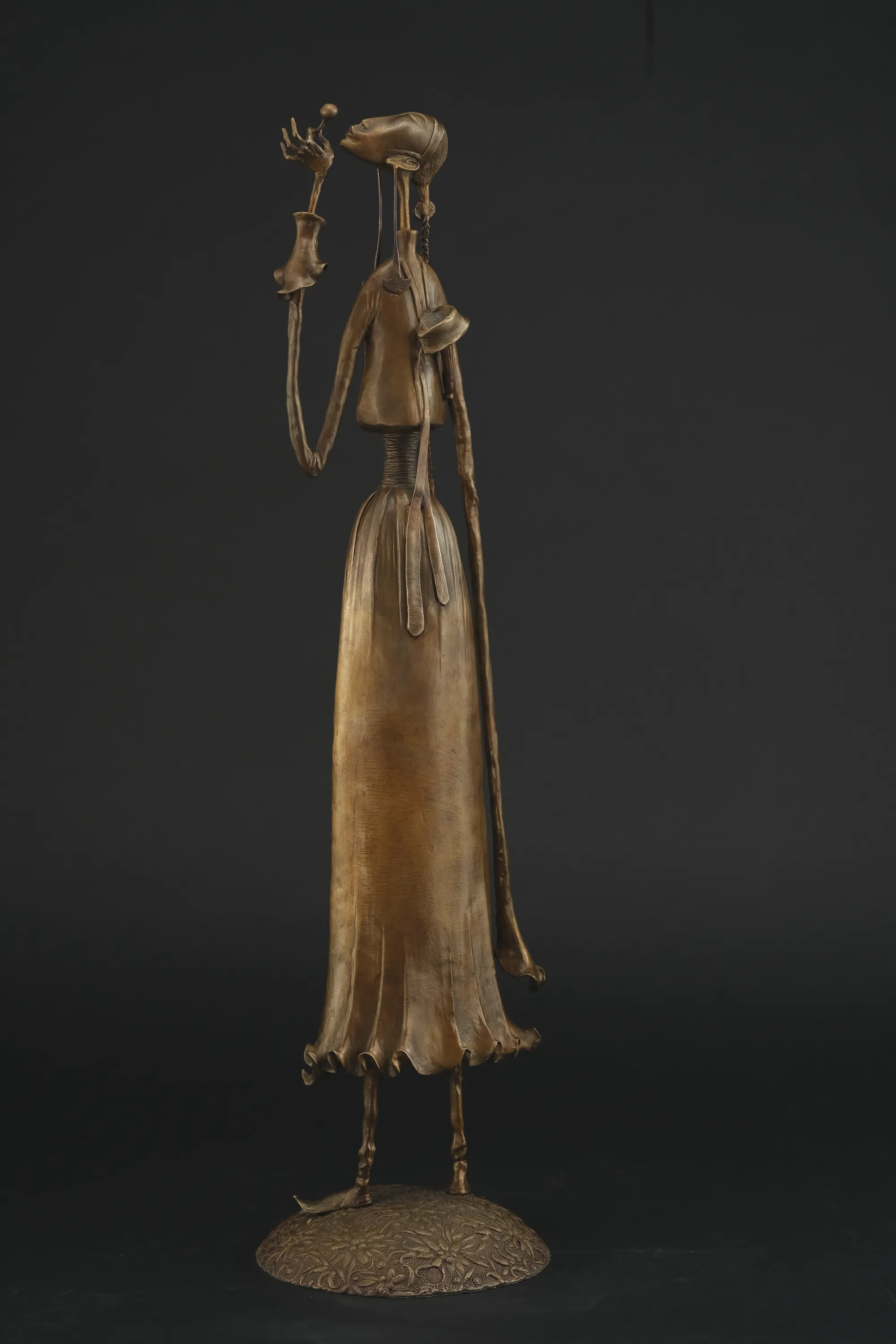 A Girl Blowing a Dandelion - view 2